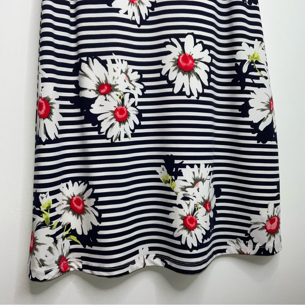 💚 Summer “RNstudio” by Ronni Nicole Slimming Floral Striped Sleeveless Dress - Picture 8 of 11